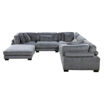 Homelegance  - Traverse 6-Piece Modular Sectional W/ Ottoman in Gray - 8555GYx3CR2ACOT  view 6