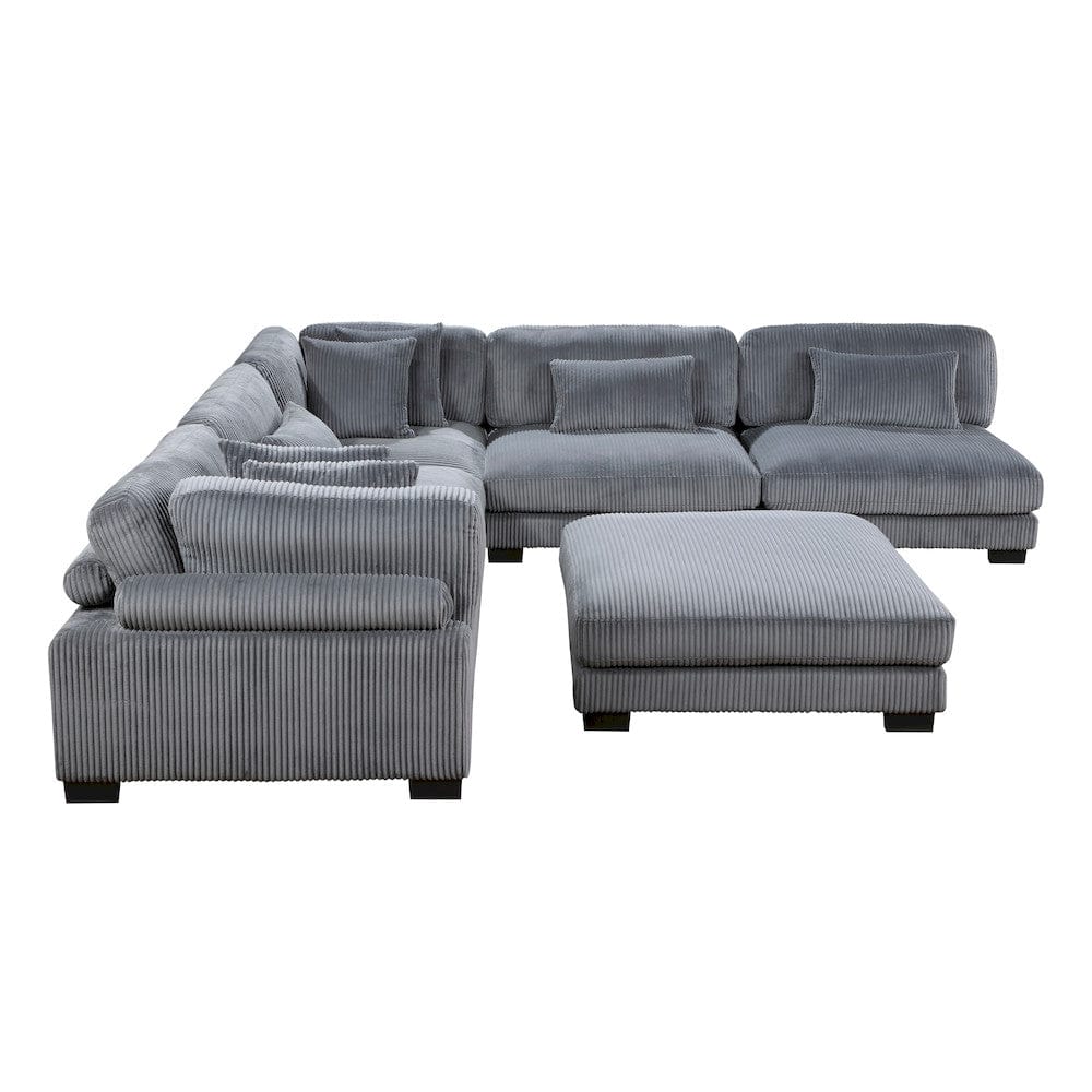Homelegance  - Traverse 6-Piece Modular Sectional W/ Ottoman in Gray - 8555GYx6OT  view 1