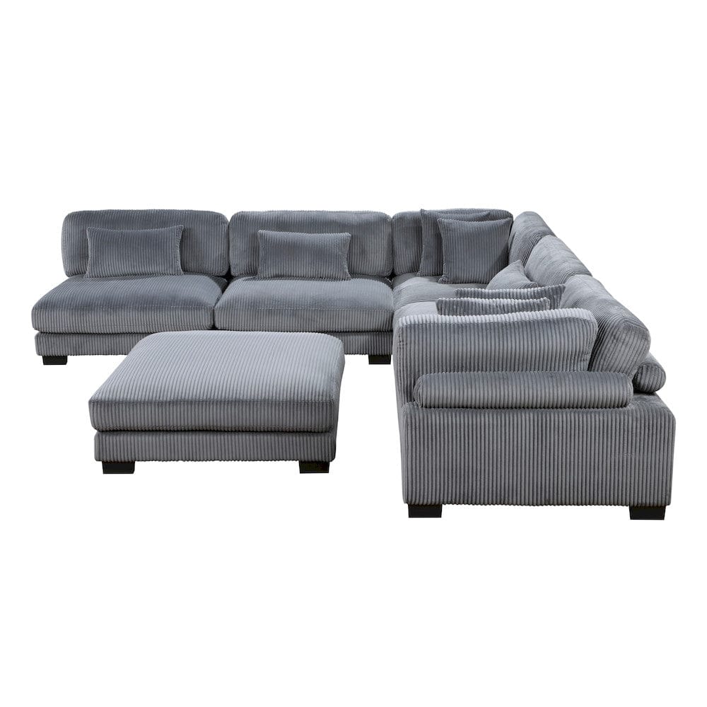 Homelegance  - Traverse 6-Piece Modular Sectional W/ Ottoman in Gray - 8555GYx6OT  view 3