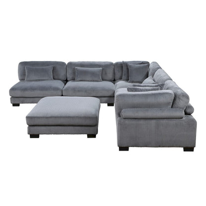 Homelegance  - Traverse 6-Piece Modular Sectional W/ Ottoman in Gray - 8555GYx6OT  view 3