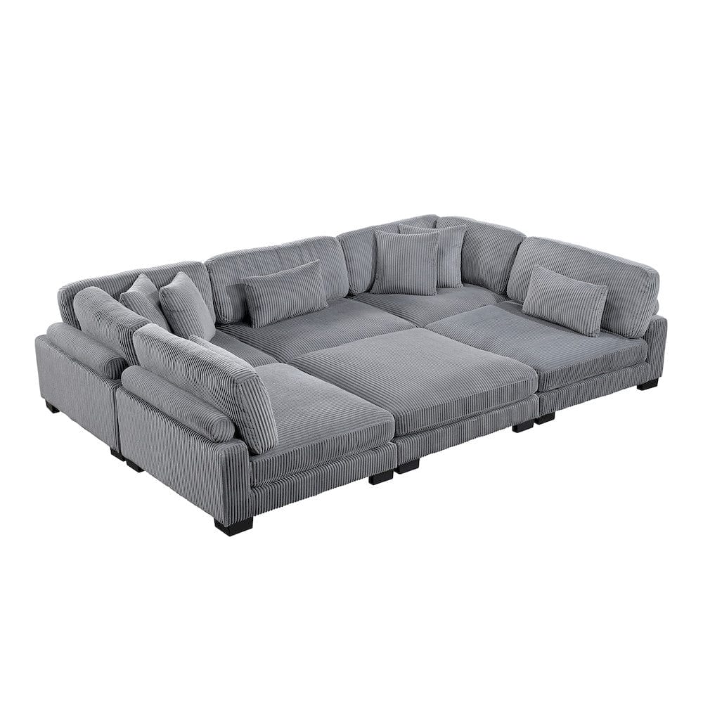 Homelegance  - Traverse 6-Piece Modular Sectional W/ Ottoman in Gray - 8555GYx6OT  view 10