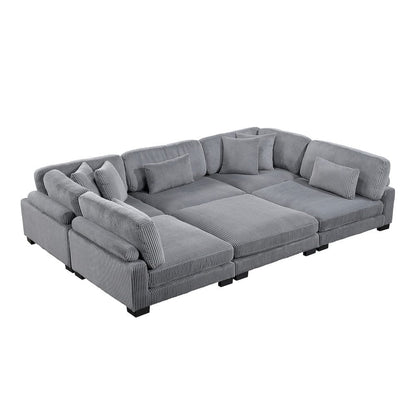 Homelegance  - Traverse 6-Piece Modular Sectional W/ Ottoman in Gray - 8555GYx6OT  view 10