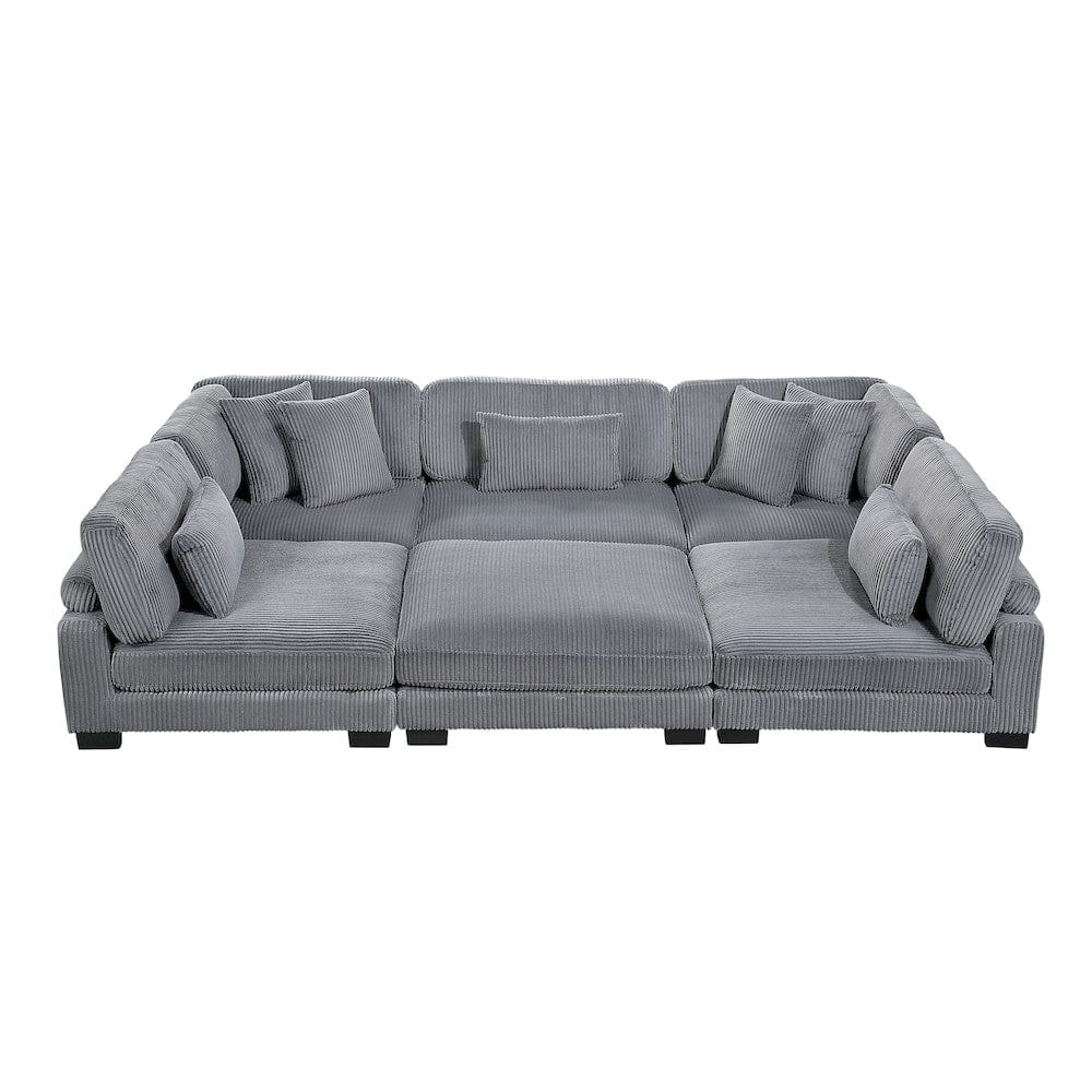 Homelegance  - Traverse 6-Piece Modular Sectional W/ Ottoman in Gray - 8555GYx6OT  view 11