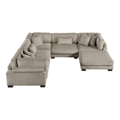 Homelegance  - Traverse 6-Piece Modular Sectional W/ Ottoman in Taupe - 8555GBx3CR2ACOT  view 12