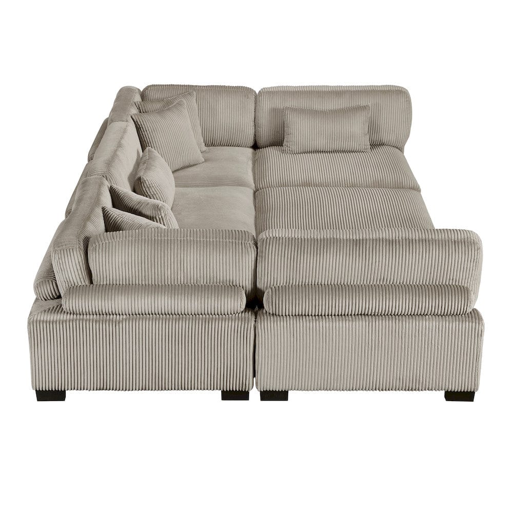 Homelegance  - Traverse 6-Piece Modular Sectional W/ Ottoman in Taupe - 8555GBx6OT  view 10