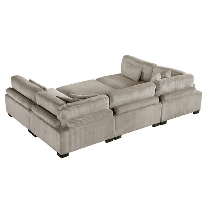 Homelegance  - Traverse 6-Piece Modular Sectional W/ Ottoman in Taupe - 8555GBx6OT  view 11