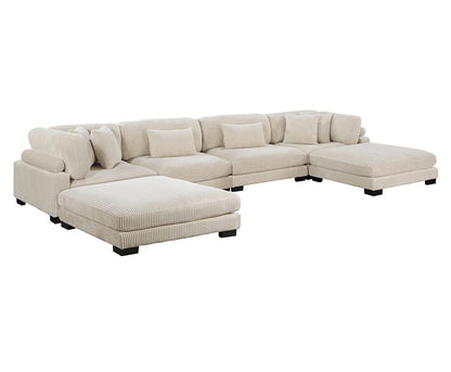 Homelegance  - Traverse 6-Piece Modular Sectional W/ Ottomans in Beige - 8555BEx2CR2AC2OT  view 1