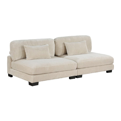 Homelegance  - Traverse 6-Piece Modular Sectional W/ Ottomans in Beige - 8555BEx2CR2AC2OT  view 4
