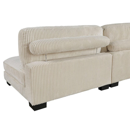 Homelegance  - Traverse 6-Piece Modular Sectional W/ Ottomans in Beige - 8555BEx2CR2AC2OT  view 5