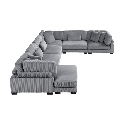 Homelegance  - Traverse 6-Piece Modular Sectional W/ Reversible Chaise in Gray - 8555GYx2CR3ACVC  view 1