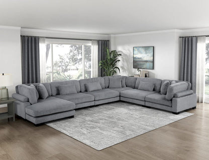 Homelegance  - Traverse 6-Piece Modular Sectional W/ Reversible Chaise in Gray - 8555GYx2CR3ACVC  view 8