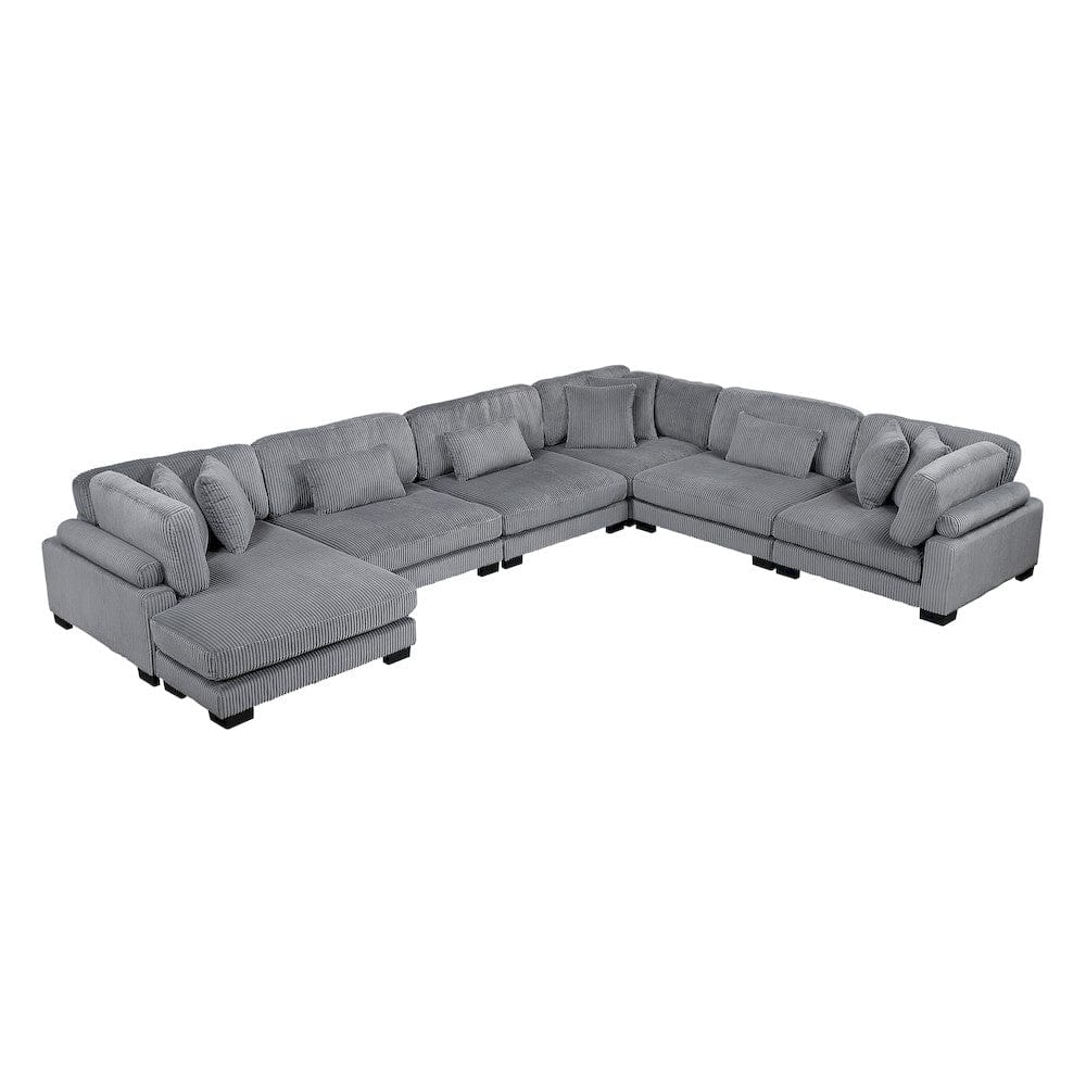 Homelegance  - Traverse 6-Piece Modular Sectional W/ Reversible Chaise in Gray - 8555GYx2CR3ACVC  view 10