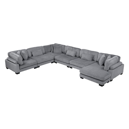 Homelegance  - Traverse 6-Piece Modular Sectional W/ Reversible Chaise in Gray - 8555GYx2CR3ACVC  view 11