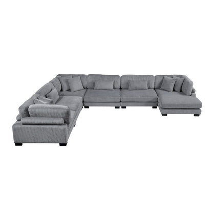 Homelegance  - Traverse 6-Piece Modular Sectional W/ Reversible Chaise in Gray - 8555GYx2CR3ACVC  view 12