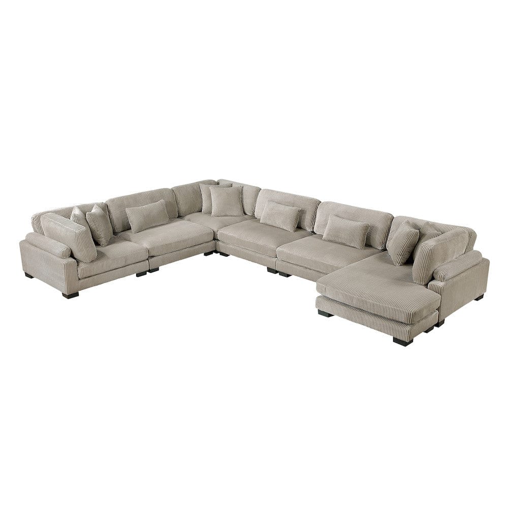 Homelegance  - Traverse 6-Piece Modular Sectional W/ Reversible Chaise in Taupe - 8555GBx2CR3ACVC  view 1