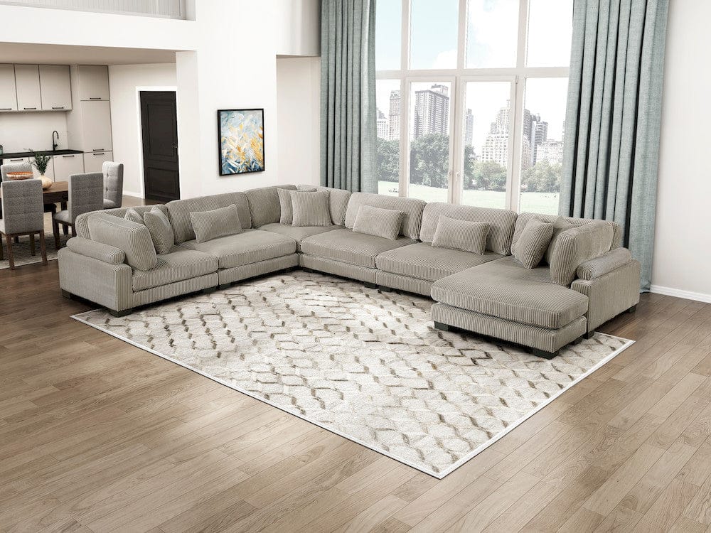 Homelegance  - Traverse 6-Piece Modular Sectional W/ Reversible Chaise in Taupe - 8555GBx2CR3ACVC  view 3