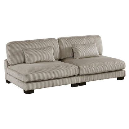 Homelegance  - Traverse 6-Piece Modular Sectional W/ Reversible Chaise in Taupe - 8555GBx2CR3ACVC  view 6