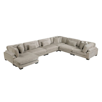 Homelegance  - Traverse 6-Piece Modular Sectional W/ Reversible Chaise in Taupe - 8555GBx2CR3ACVC  view 10