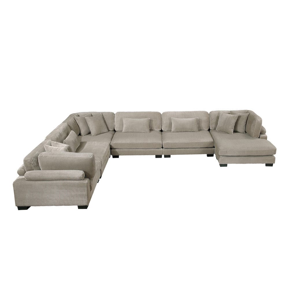 Homelegance  - Traverse 6-Piece Modular Sectional W/ Reversible Chaise in Taupe - 8555GBx2CR3ACVC  view 11