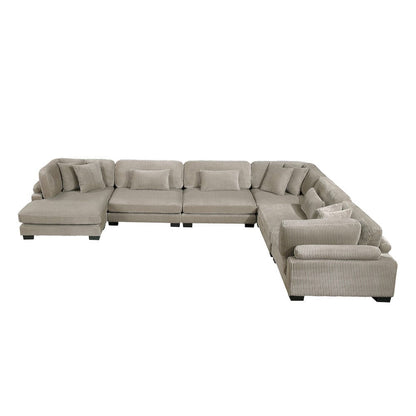 Homelegance  - Traverse 6-Piece Modular Sectional W/ Reversible Chaise in Taupe - 8555GBx2CR3ACVC  view 12