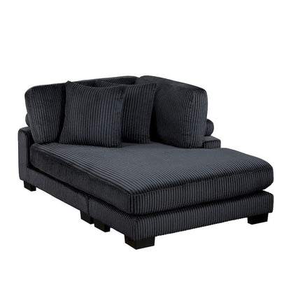 Homelegance  - Traverse 7-Piece Modular Sectional W/ Reversible Chaise and Ottoman in Black - 8555BKx2CR3ACVCOT  view 2