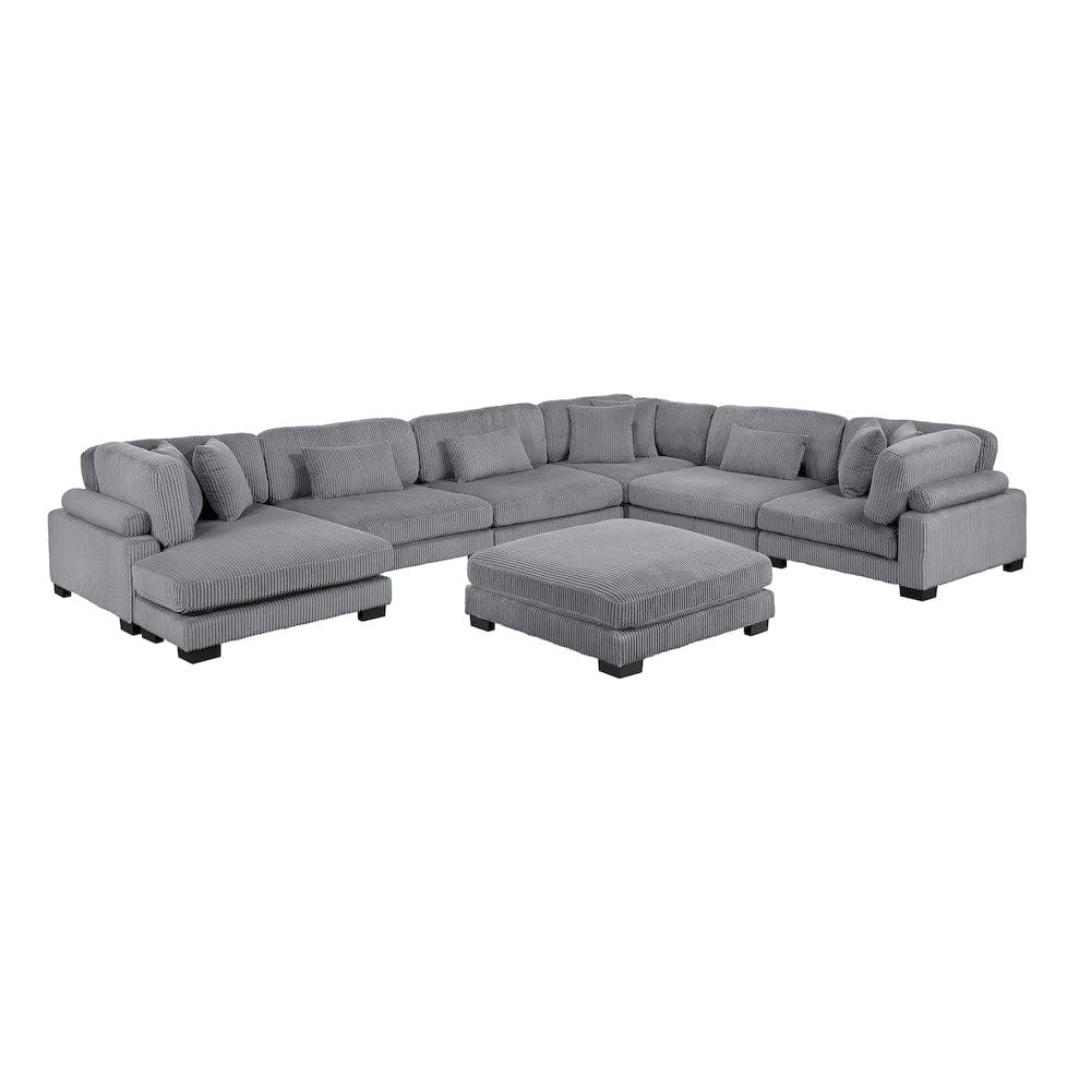 Homelegance  - Traverse 7-Piece Modular Sectional W/ Reversible Chaise and Ottoman in Gray - 8555GYx2CR3ACVCOT  view 1