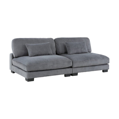 Homelegance  - Traverse 7-Piece Modular Sectional W/ Reversible Chaise and Ottoman in Gray - 8555GYx2CR3ACVCOT  view 2