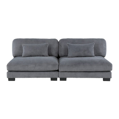 Homelegance  - Traverse 7-Piece Modular Sectional W/ Reversible Chaise and Ottoman in Gray - 8555GYx2CR3ACVCOT  view 4