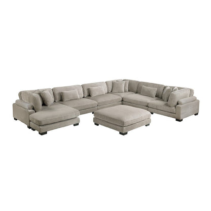Homelegance  - Traverse 7-Piece Modular Sectional W/ Reversible Chaise and Ottoman in Taupe - 8555GBx2CR3ACVCOT  view 7