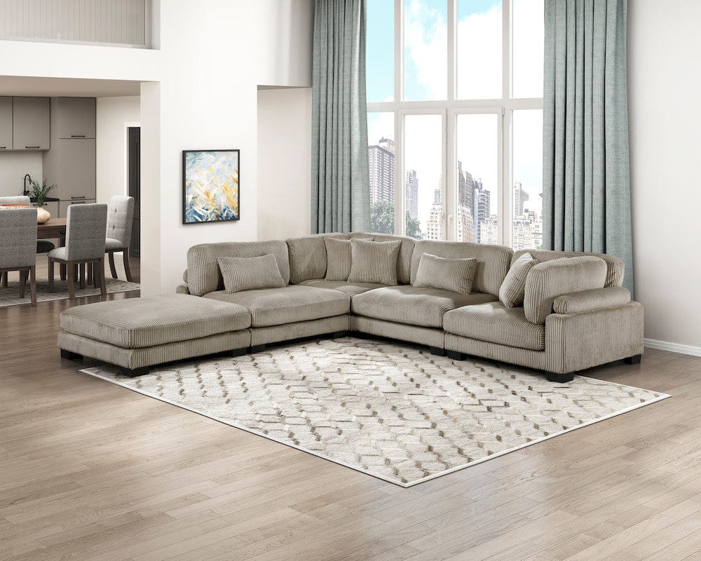 Homelegance  - Traverse Armless Chair in Taupe - 8555GB-AC  view 2