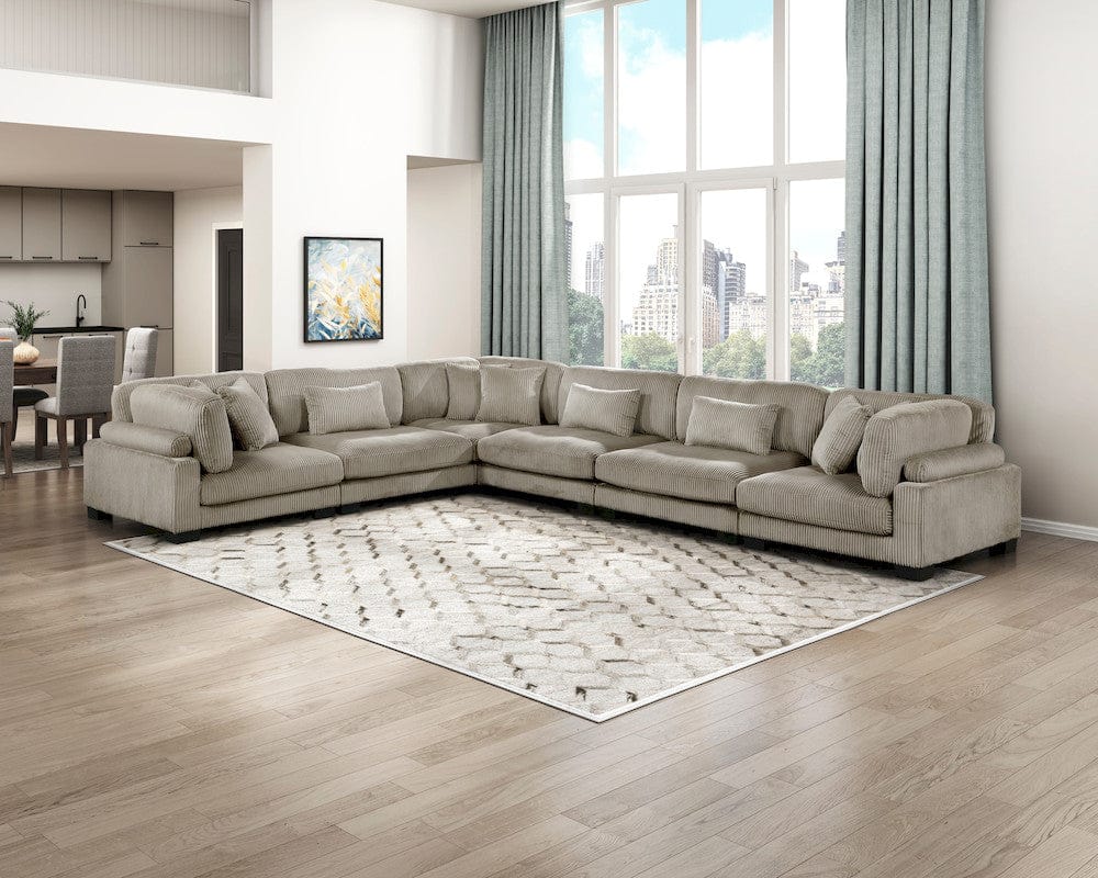 Homelegance  - Traverse Armless Chair in Taupe - 8555GB-AC  view 4