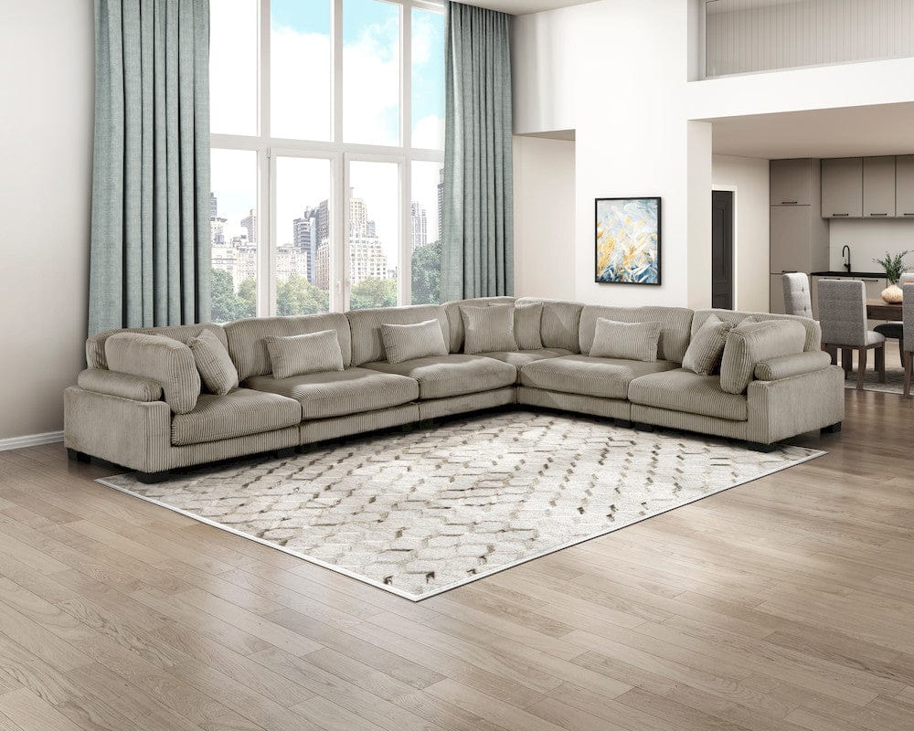 Homelegance  - Traverse Armless Chair in Taupe - 8555GB-AC  view 7