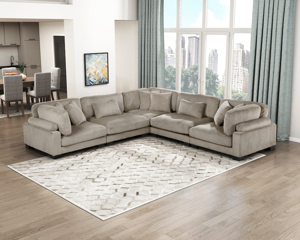 Homelegance  - Traverse Armless Chair in Taupe - 8555GB-AC  view 8