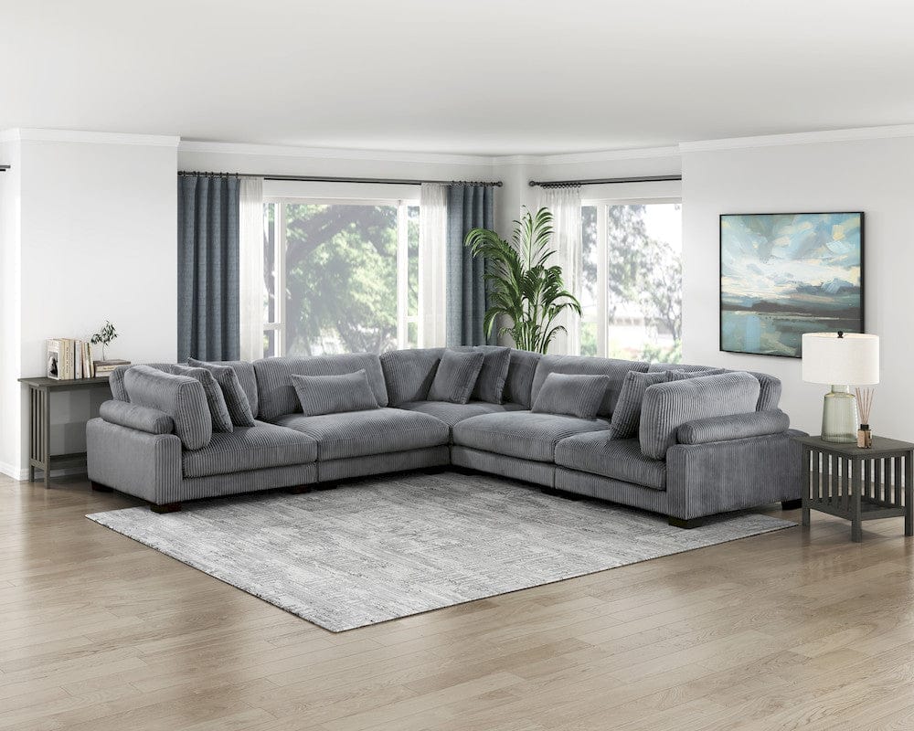 Homelegance  - Traverse Corner Seat in Gray - 8555GY-CR  view 5