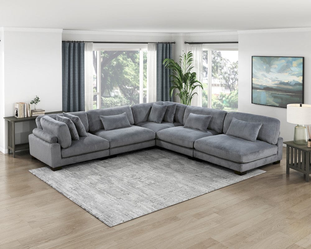 Homelegance  - Traverse Corner Seat in Gray - 8555GY-CR  view 6