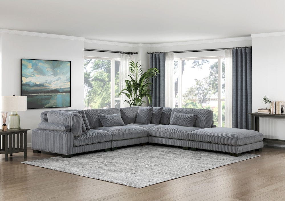 Homelegance  - Traverse Corner Seat in Gray - 8555GY-CR  view 8