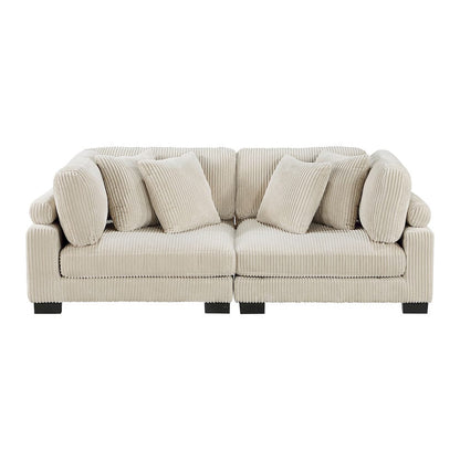 Homelegance  - Traverse Love Seat in Beige - 8555BE-2x  view 4