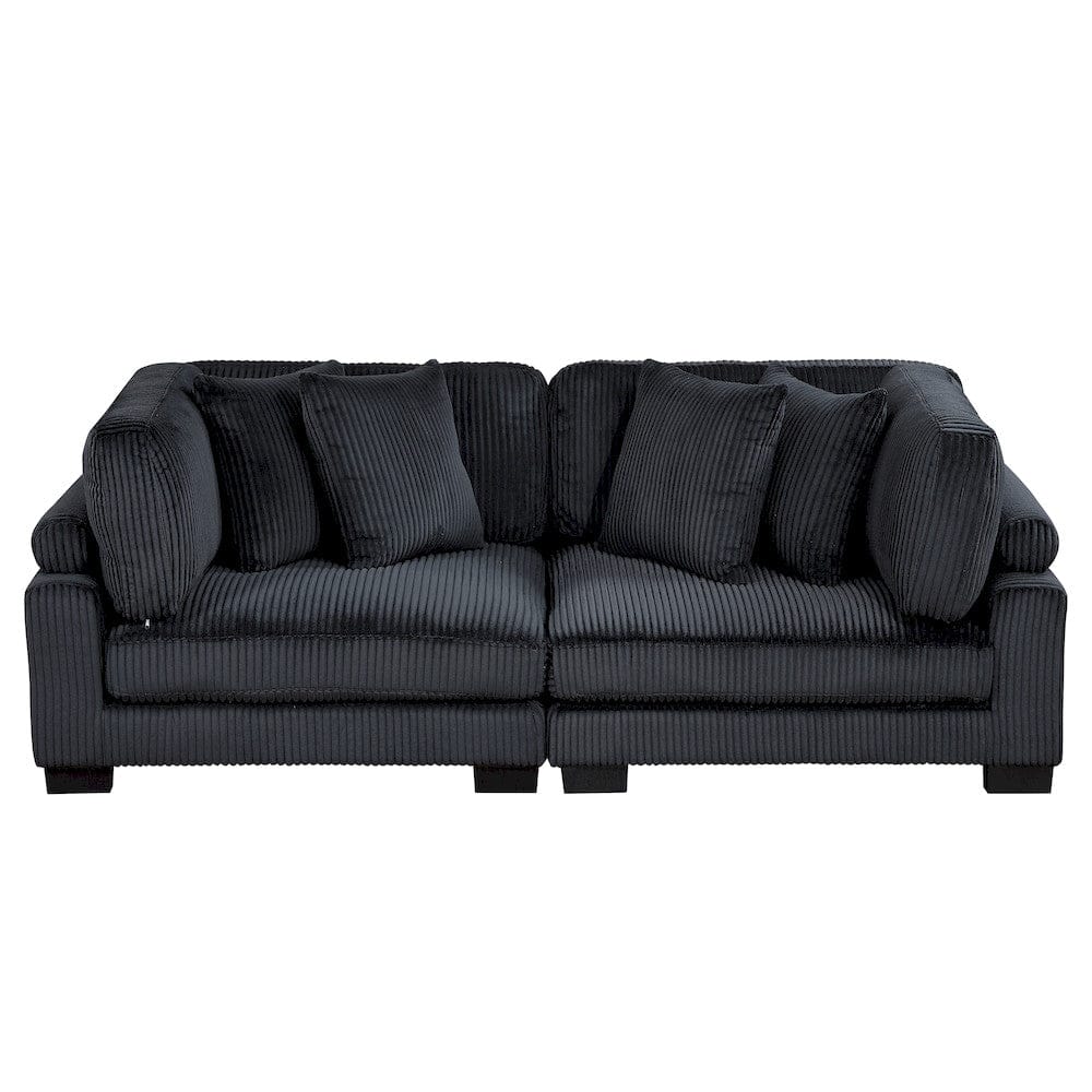Homelegance  - Traverse Love Seat in Black - 8555BK-2x  view 1