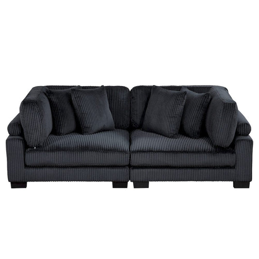 Homelegance  - Traverse Love Seat in Black - 8555BK-2x  view 1