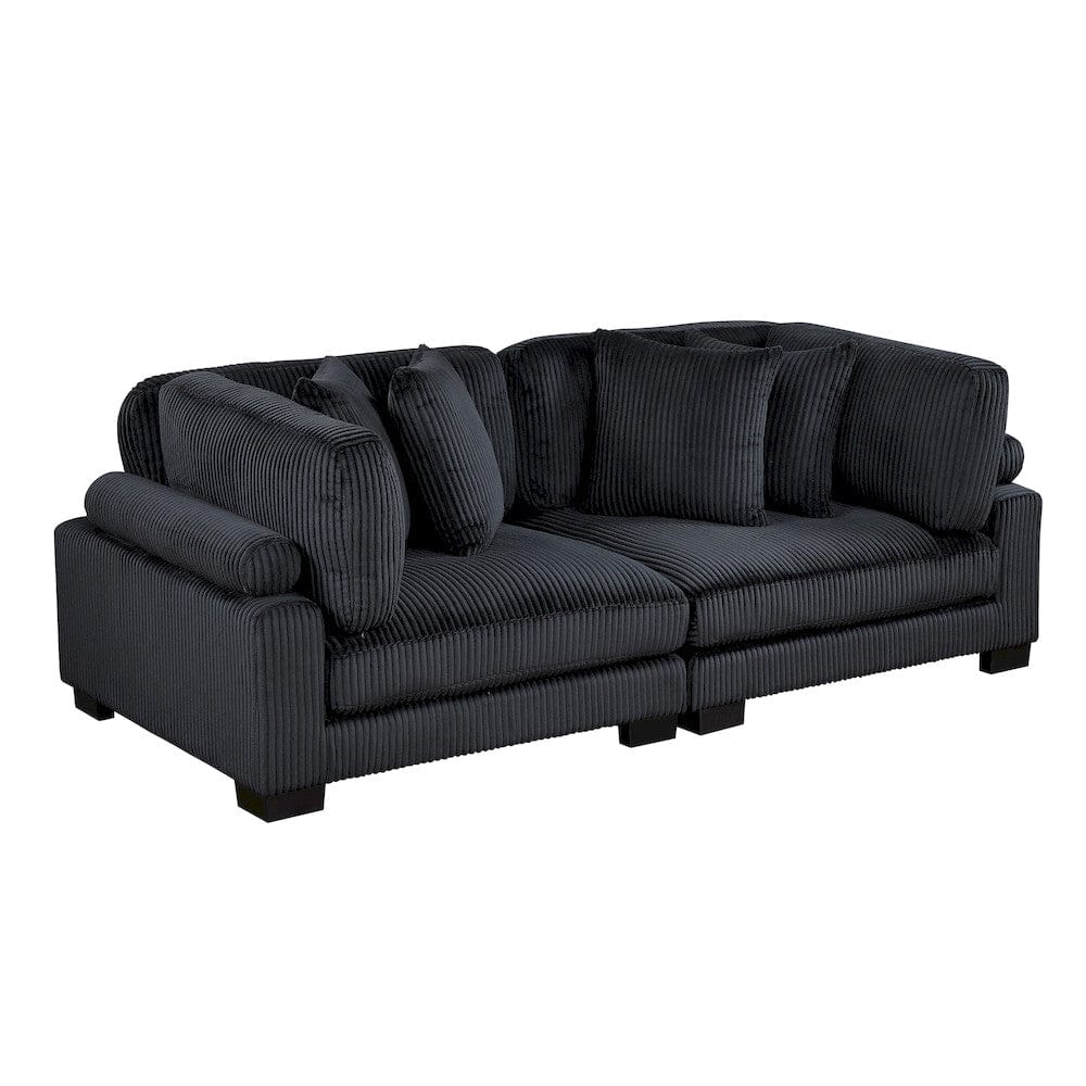 Homelegance  - Traverse Love Seat in Black - 8555BK-2x  view 2