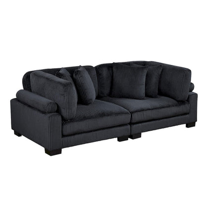 Homelegance  - Traverse Love Seat in Black - 8555BK-2x  view 2