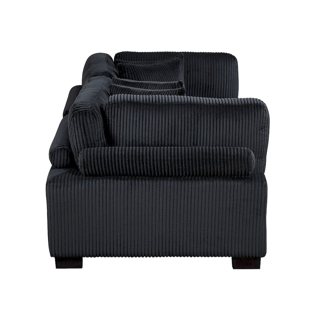 Homelegance  - Traverse Love Seat in Black - 8555BK-2x  view 3