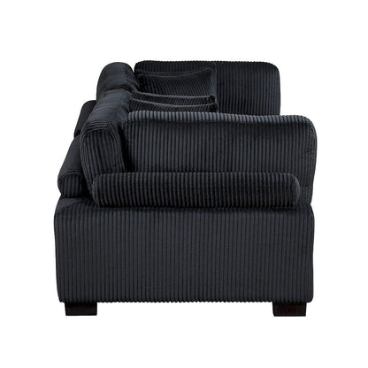 Homelegance  - Traverse Love Seat in Black - 8555BK-2x  view 3
