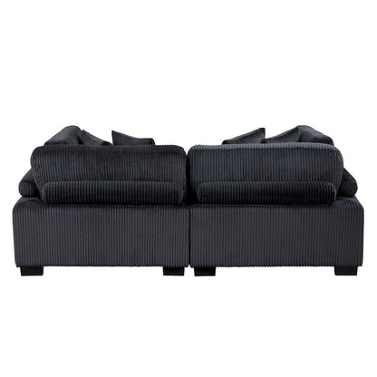 Homelegance  - Traverse Love Seat in Black - 8555BK-2x  view 4