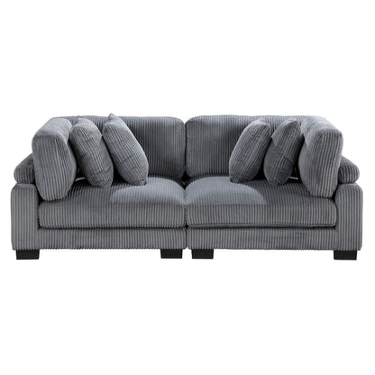 Homelegance  - Traverse Love Seat in Gray - 8555GY-2x  view 1