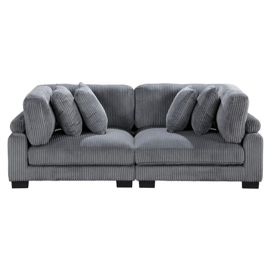 Homelegance  - Traverse Love Seat in Gray - 8555GY-2x  view 1