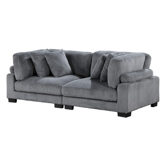 Homelegance  - Traverse Love Seat in Gray - 8555GY-2x  view 2