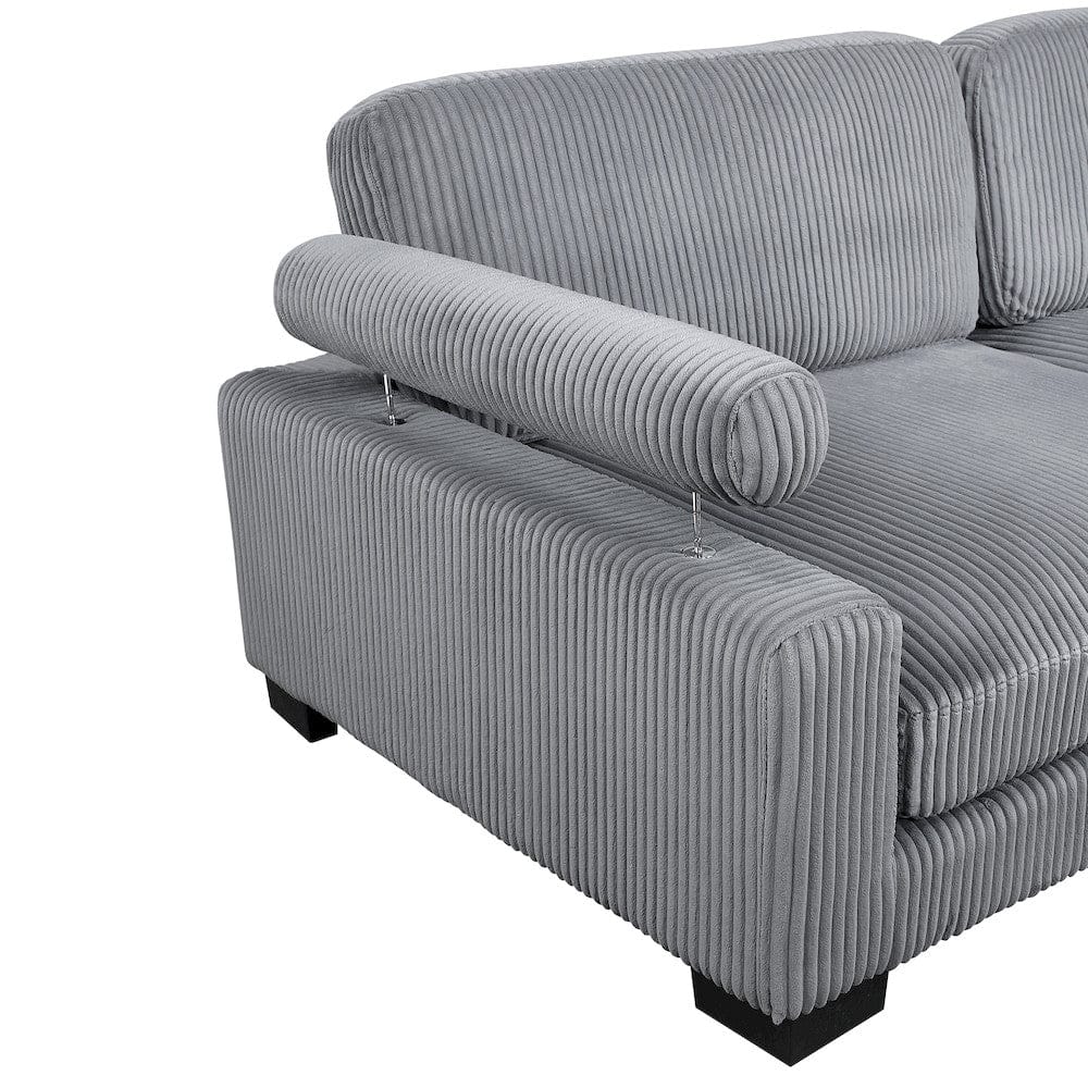 Homelegance  - Traverse Love Seat in Gray - 8555GY-2x  view 11