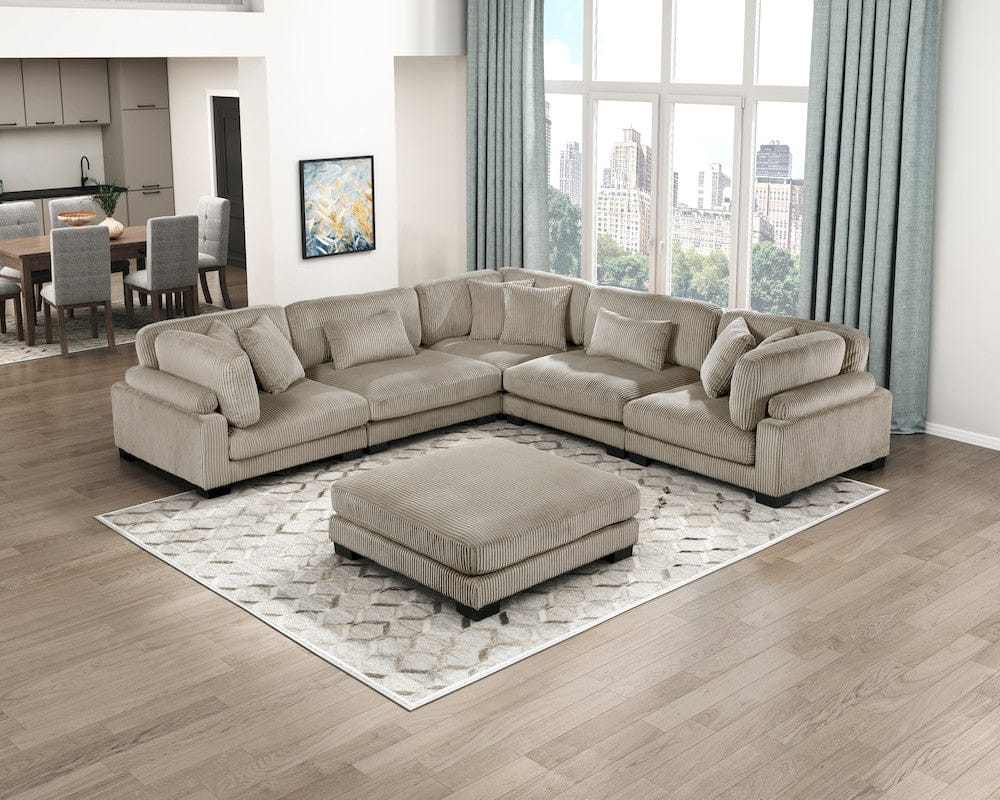 Homelegance  - Traverse Ottoman in Taupe - 8555GB-4  view 7