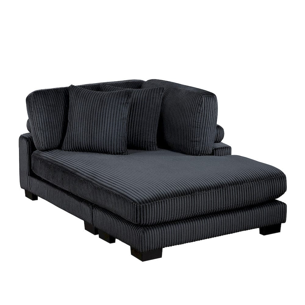 Homelegance  - Traverse Reversible Chaise in Black - 8555BK-VC  view 2